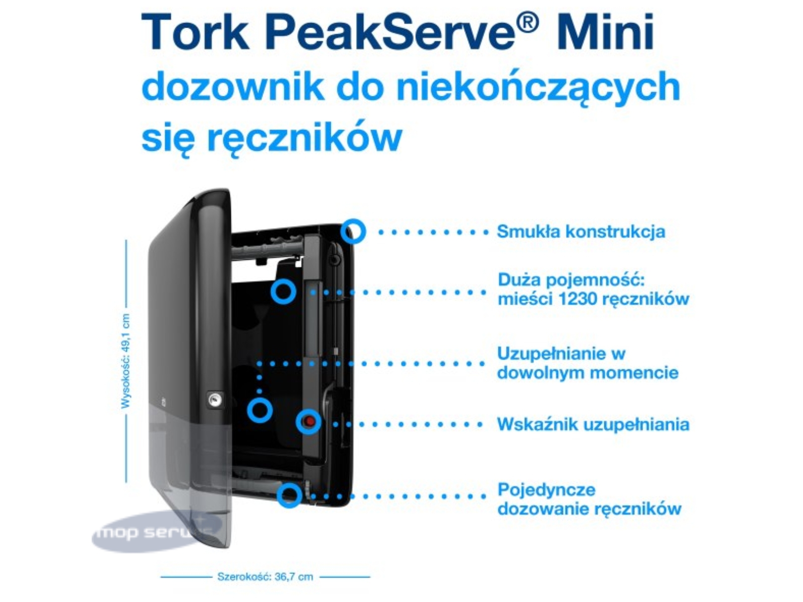 Dozownik PEAKSERVE TORK H5 552558 BLACK MINI